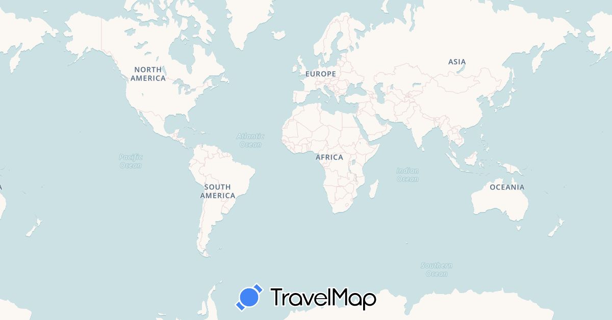 TravelMap itinerary: driving, plane, boat in Australia, Switzerland, New Zealand, Qatar (Asia, Europe, Oceania)